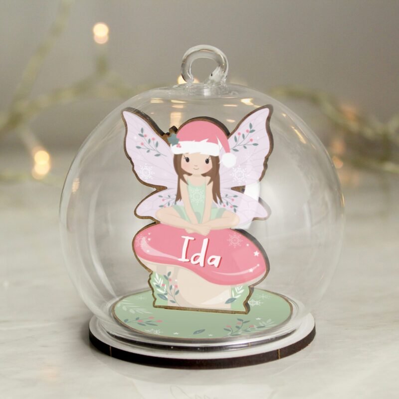 Personalised Wooden Fairy Glass Bauble - Image 3