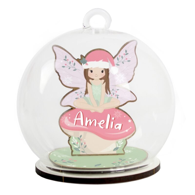 Personalised Wooden Fairy Glass Bauble - Image 4