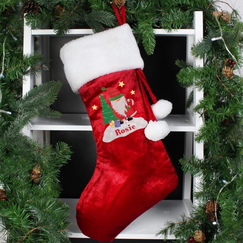 Personalised Tartan Santa Luxury Stocking