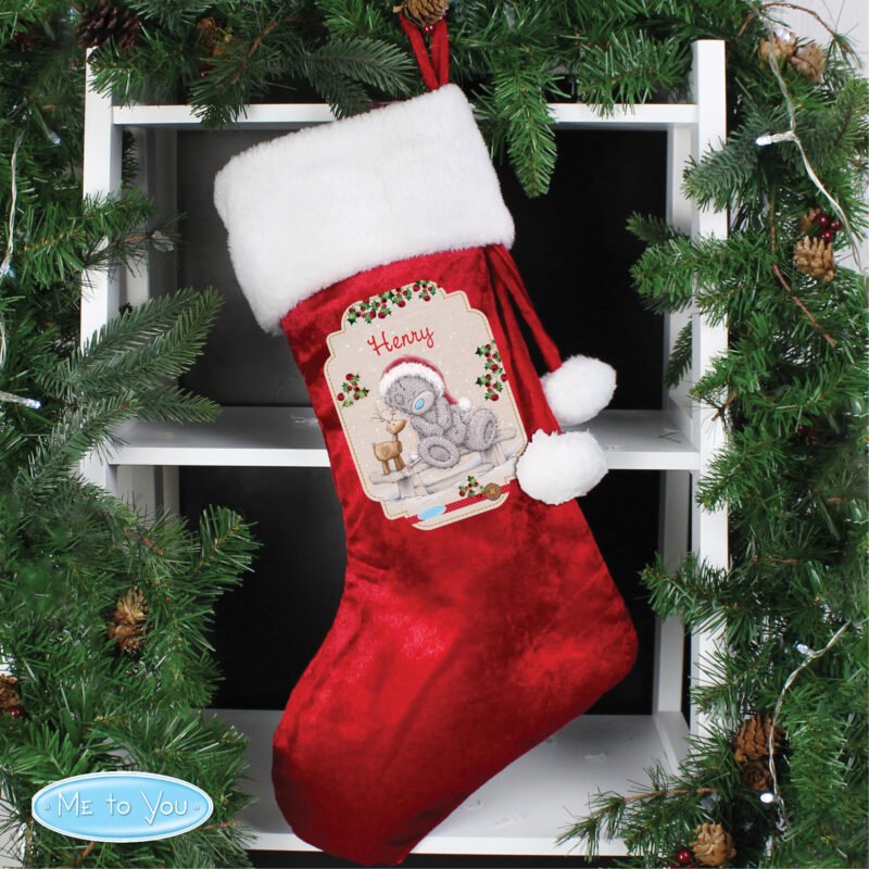 Personalised Me to You Reindeer Luxury Stocking