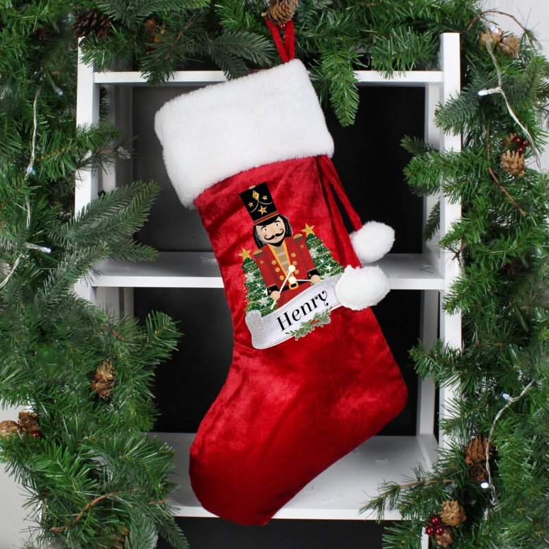 Personalised Red Nutcracker Stocking