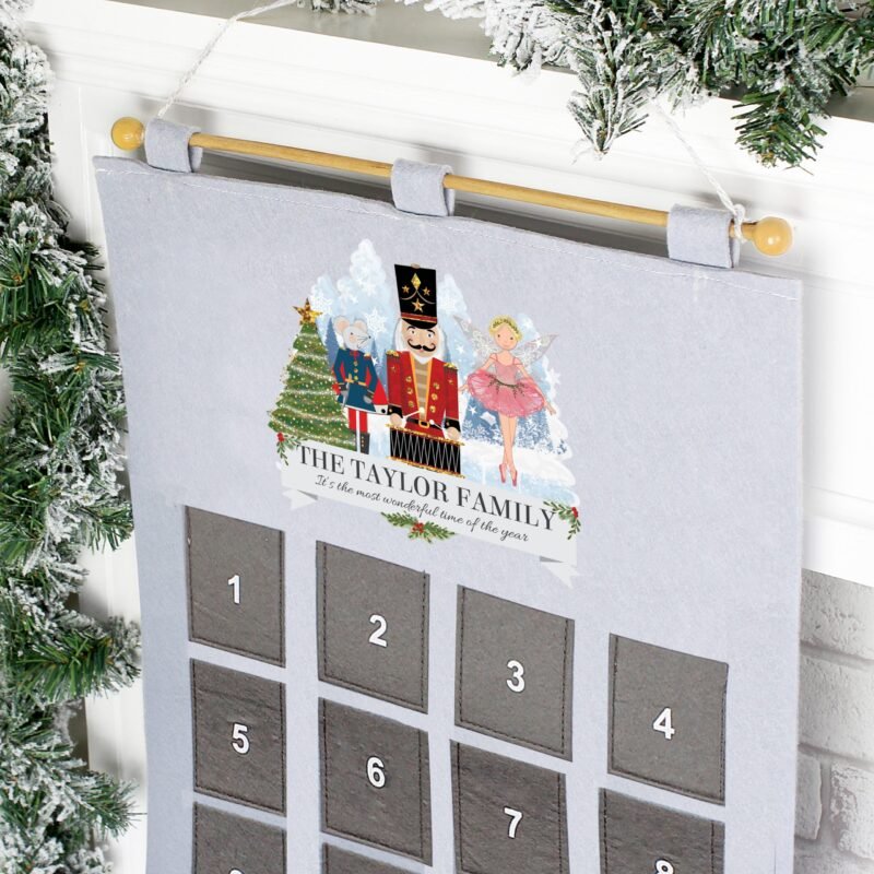 Personalised Nutcracker Advent Calendar In Silver Grey - Image 2