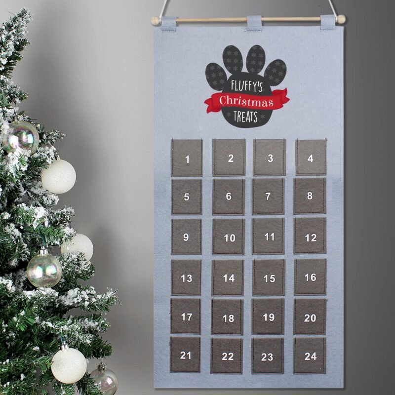 Personalised Pet Advent Calendar In Silver Grey - Image 4