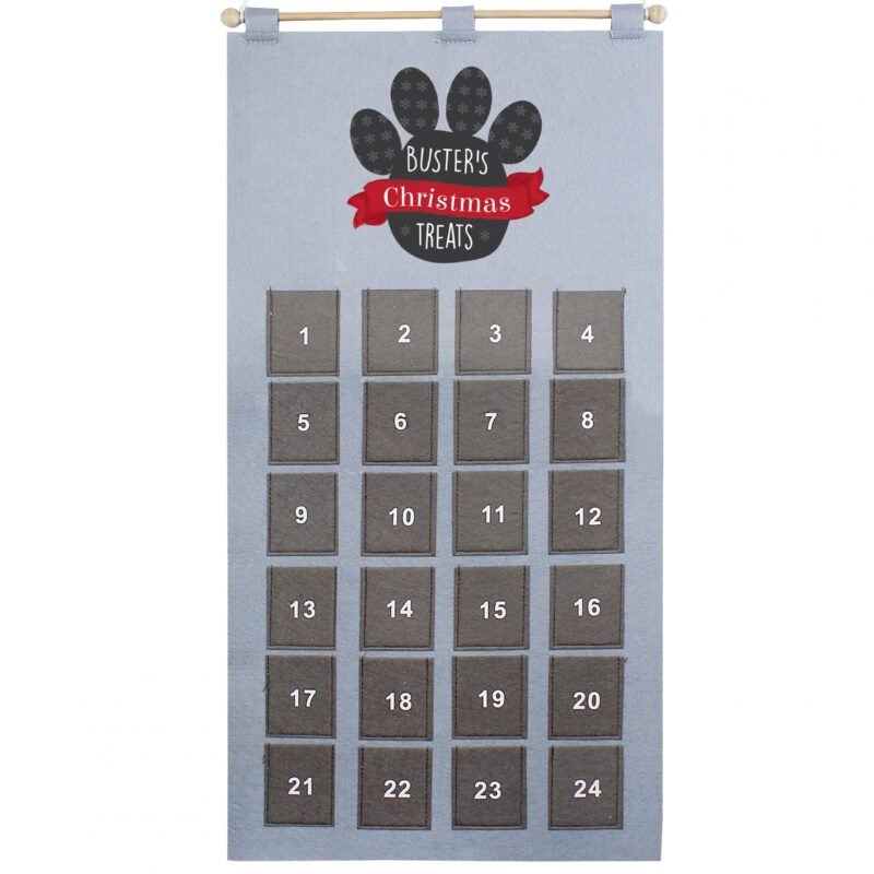 Personalised Pet Advent Calendar In Silver Grey - Image 3