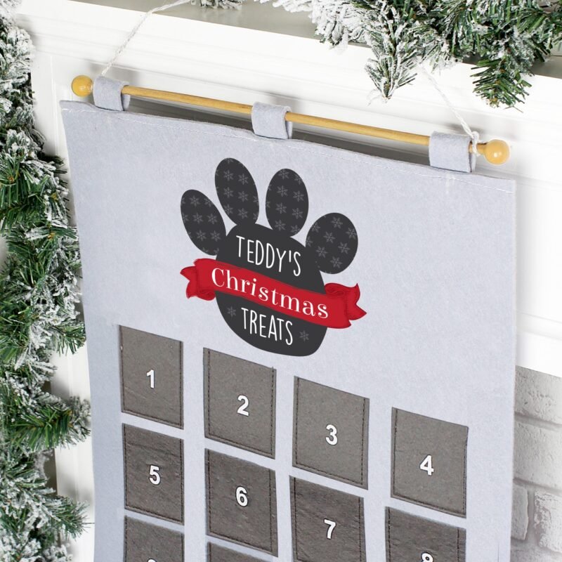 Personalised Pet Advent Calendar In Silver Grey - Image 2