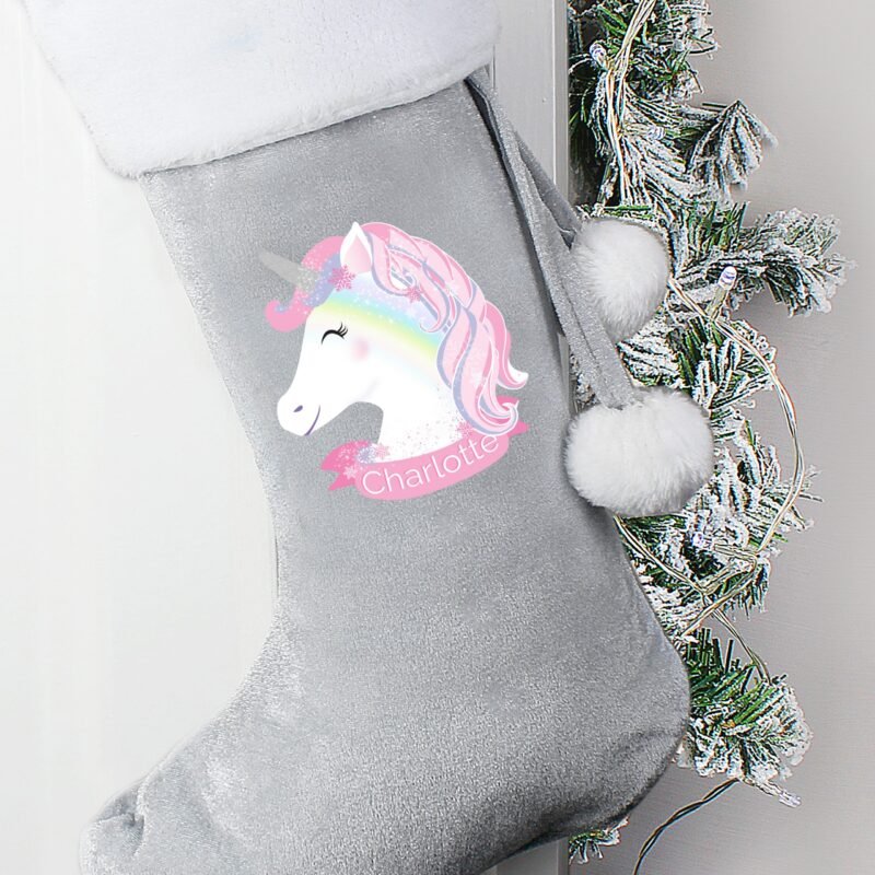Personalised Christmas Unicorn Stocking - Image 5