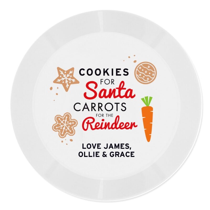 Cookies for Santa Christmas Eve Plastic Plate - Image 3