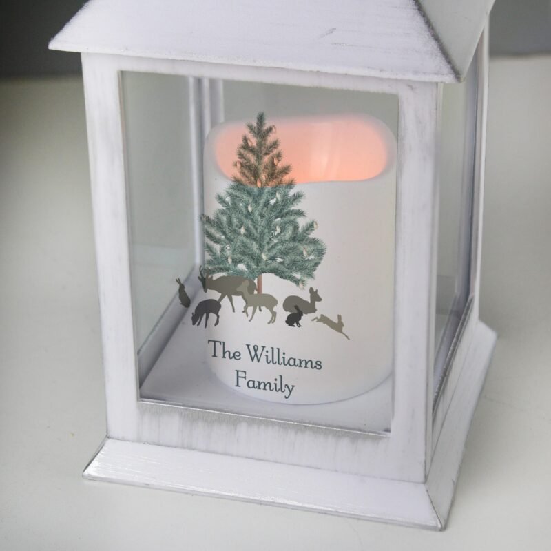 Personalised A Winter’s Night White Lantern - Image 5