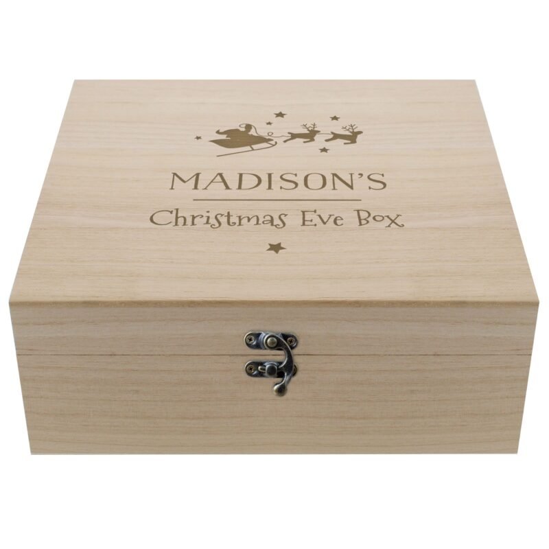 Personalised Large Wooden Christmas Eve Box - Image 2