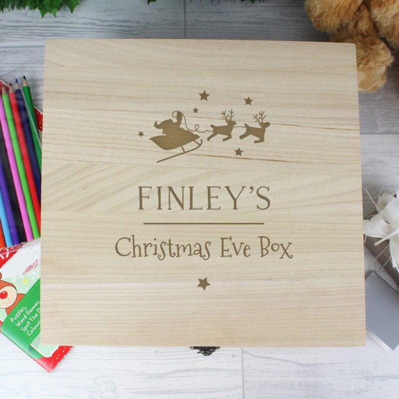 Personalised Large Wooden Christmas Eve Box - Image 4