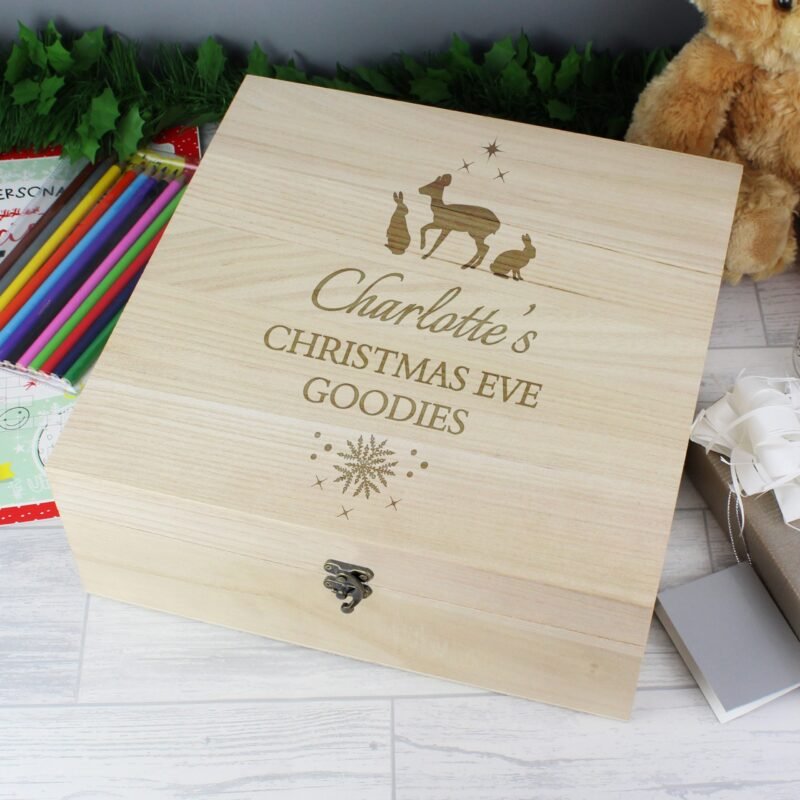 Personalised Christmas Large Wooden Keepsake Box - Image 4