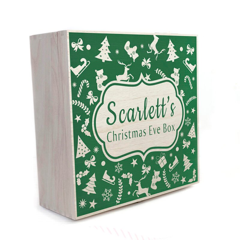 Personalised Christmas Eve Box with Festive Pattern - Image 7