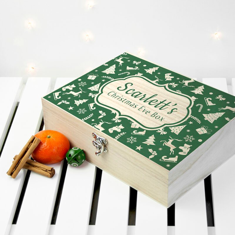 Personalised Christmas Eve Box with Festive Pattern - Image 5